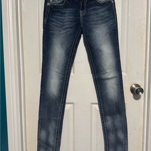 Miss Me Size 28 Washed Blue Women's Skinny Jeans